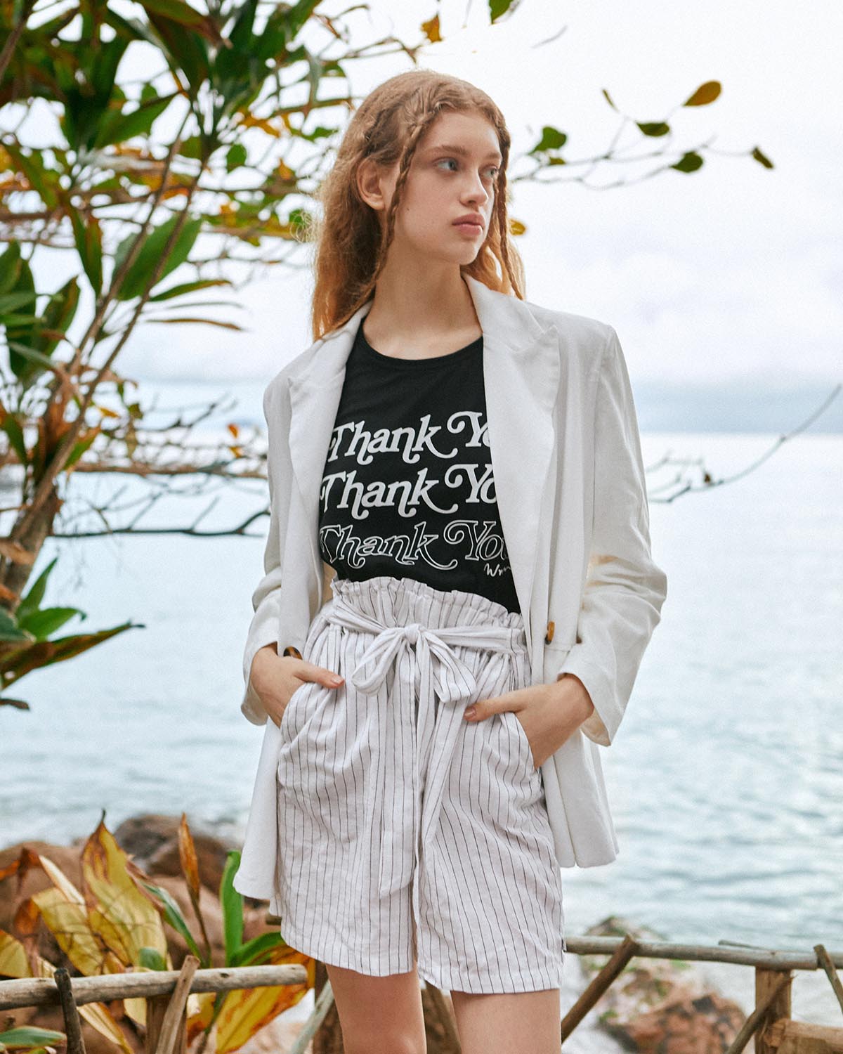 Short Linen Stripes