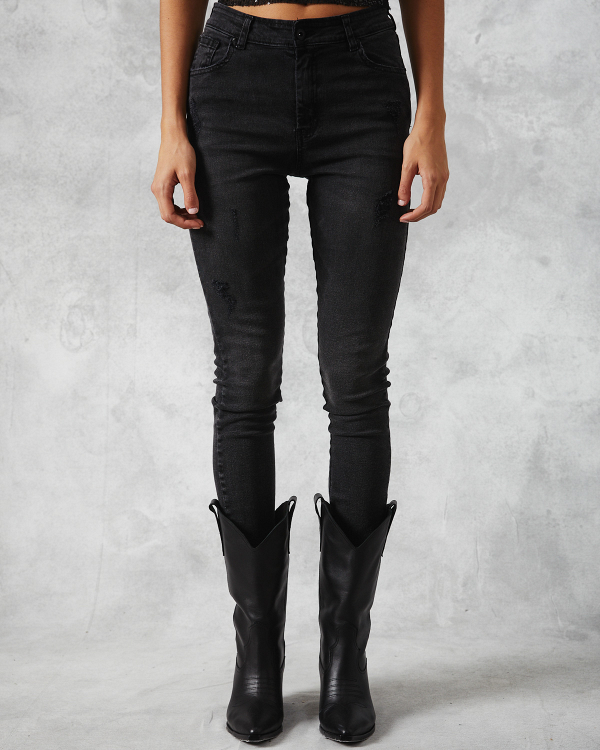 Jean Rock High Black Taylor