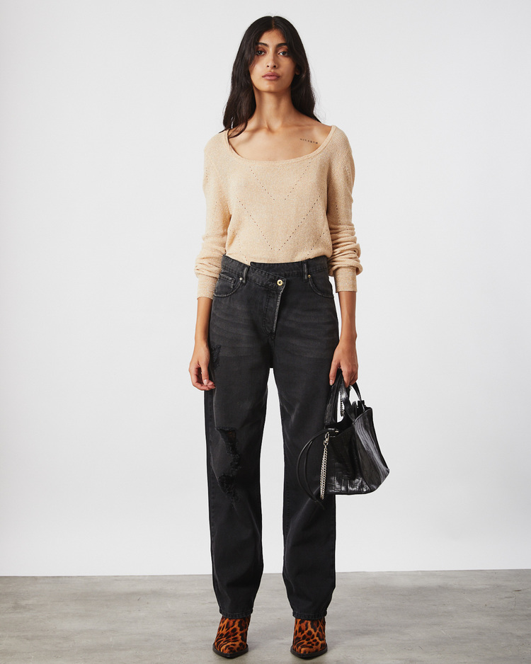 Sweater Crop Balloon Shine