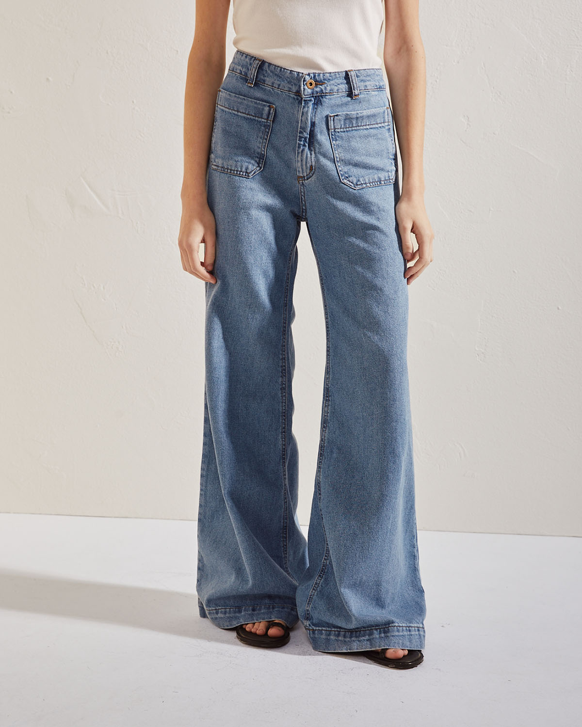 Jean Pocket High Light Blue Tina