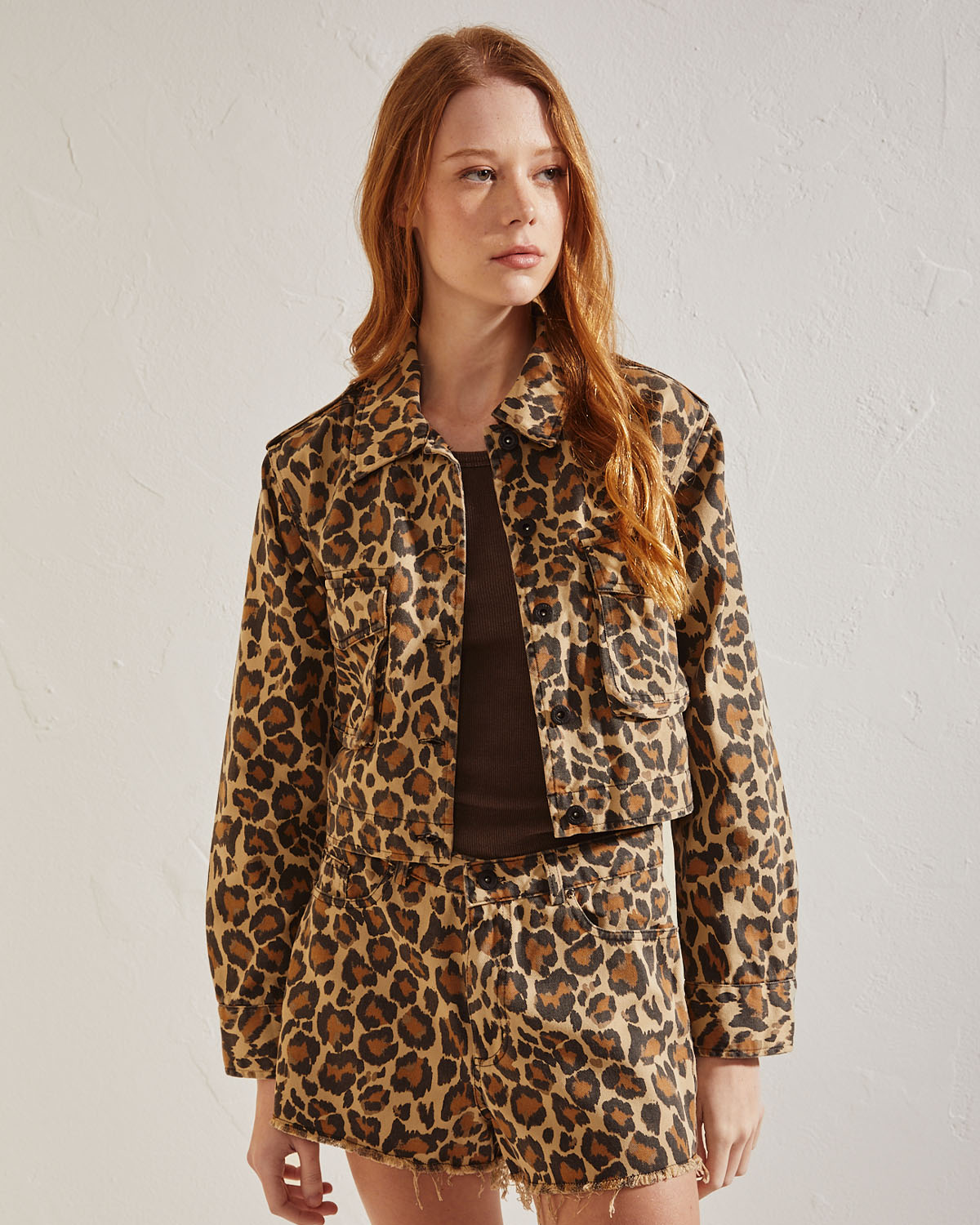 Chaqueta Anette Leopard Short