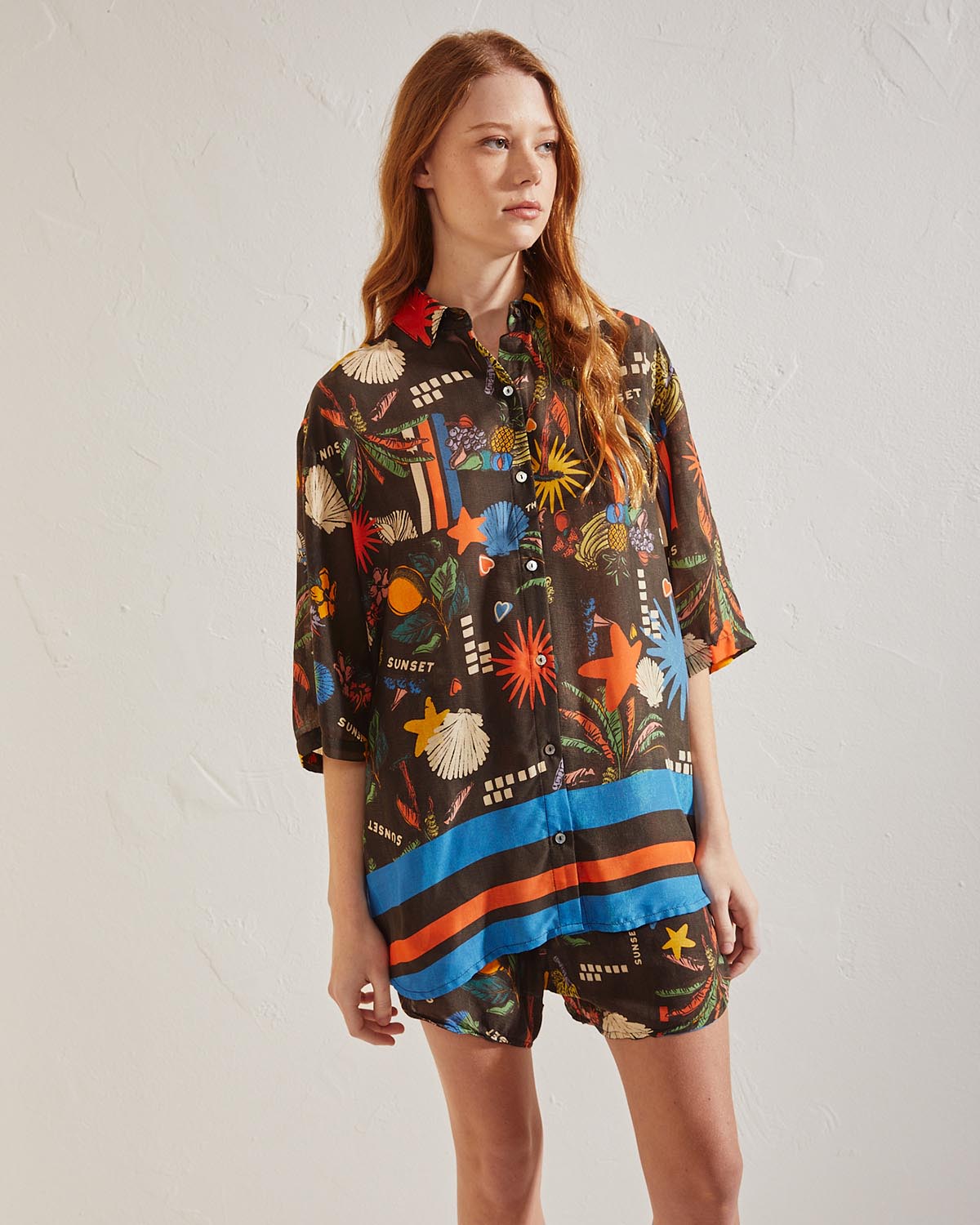 Camisa Hannah Tropics Black