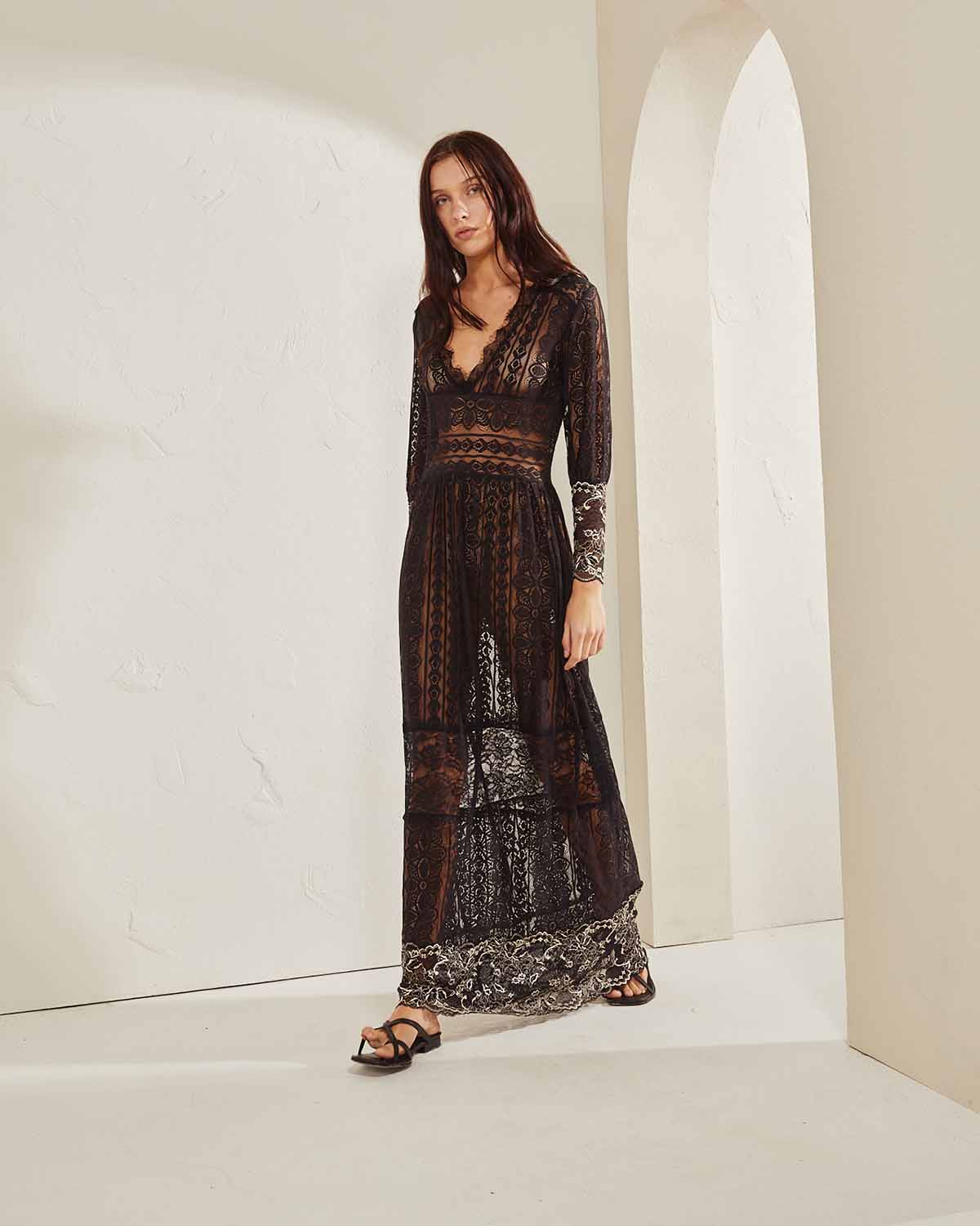 Vestido Josephine Lace Black