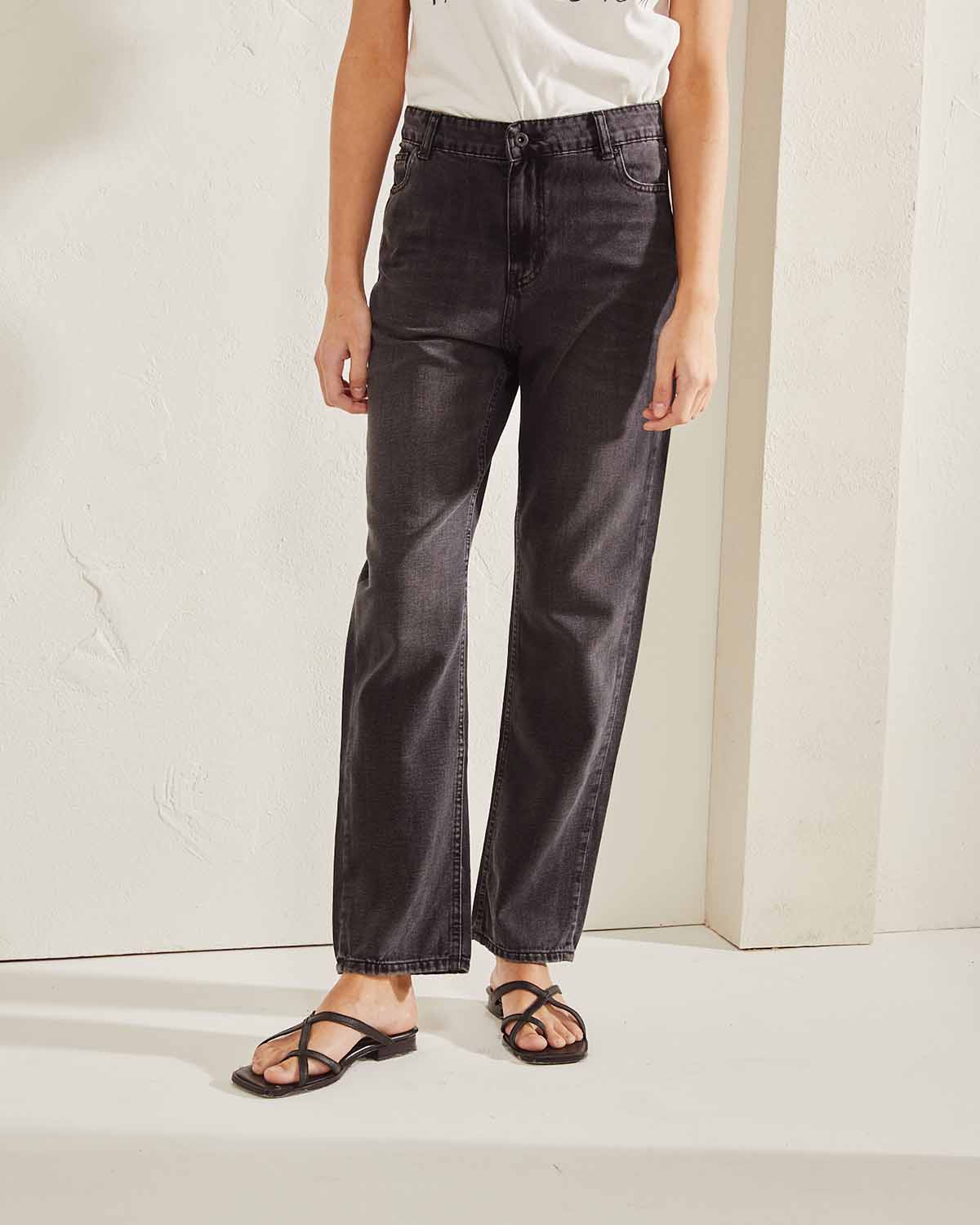 Jerry Petit Rose High Used Black Jeans