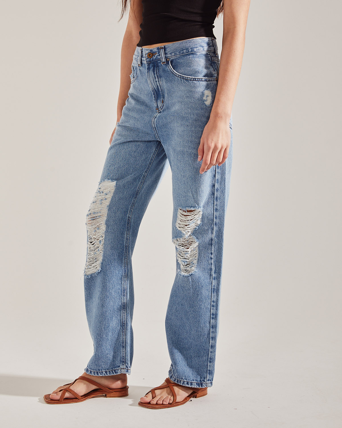 Jean Paul Destroyed Mid Used Light Blue