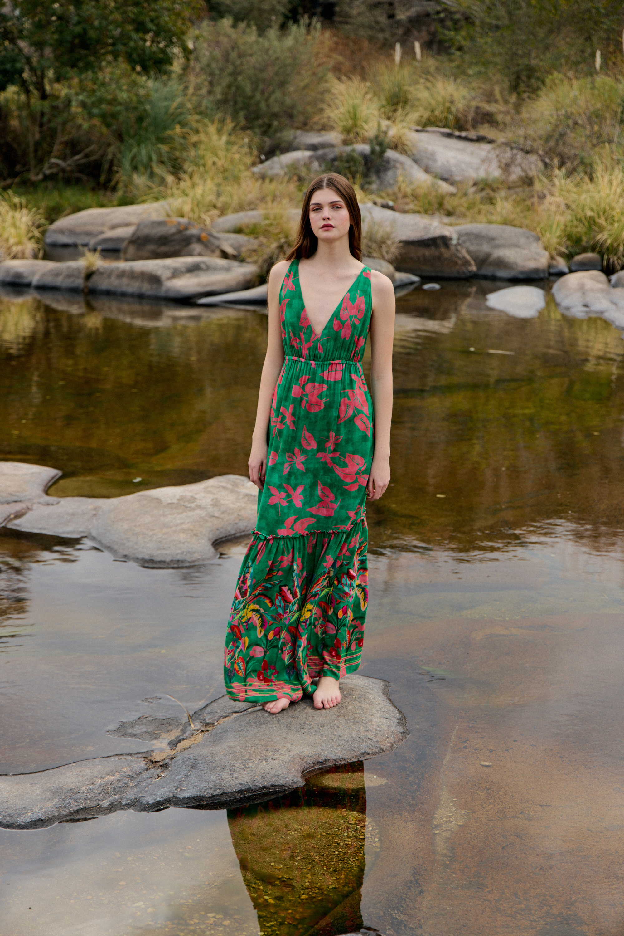 Vestido Delphina Greenery