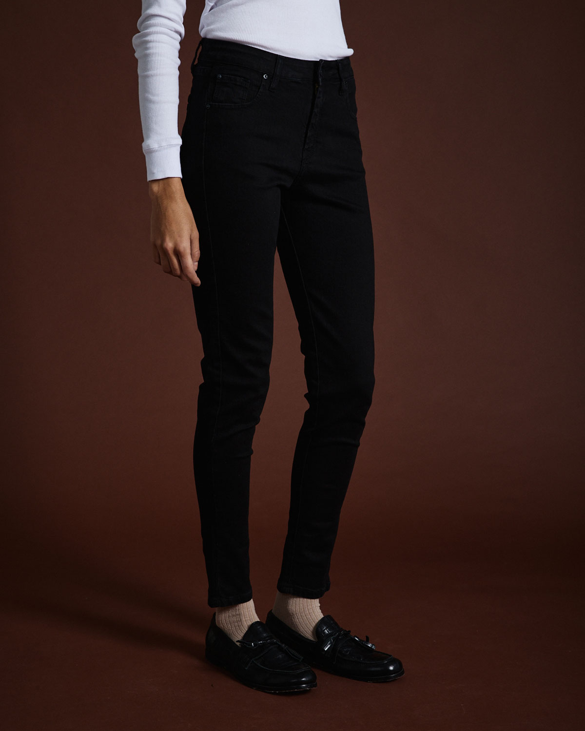 Jean Mandie Mid Taylor Black