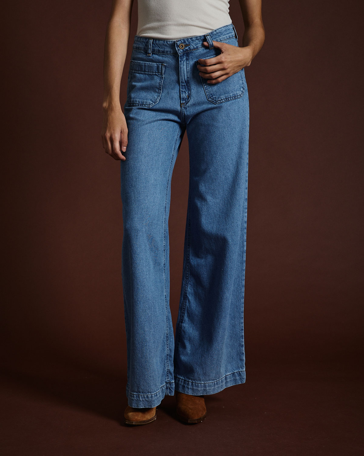Jean Pocket High Light Blue Tina